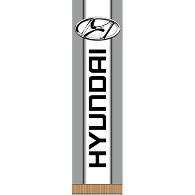  Вымпел прямоугольный "HYUNDAI" (55х200) с бахромой, фон серый  (уп. 1 шт.) AUTOSTICKERS