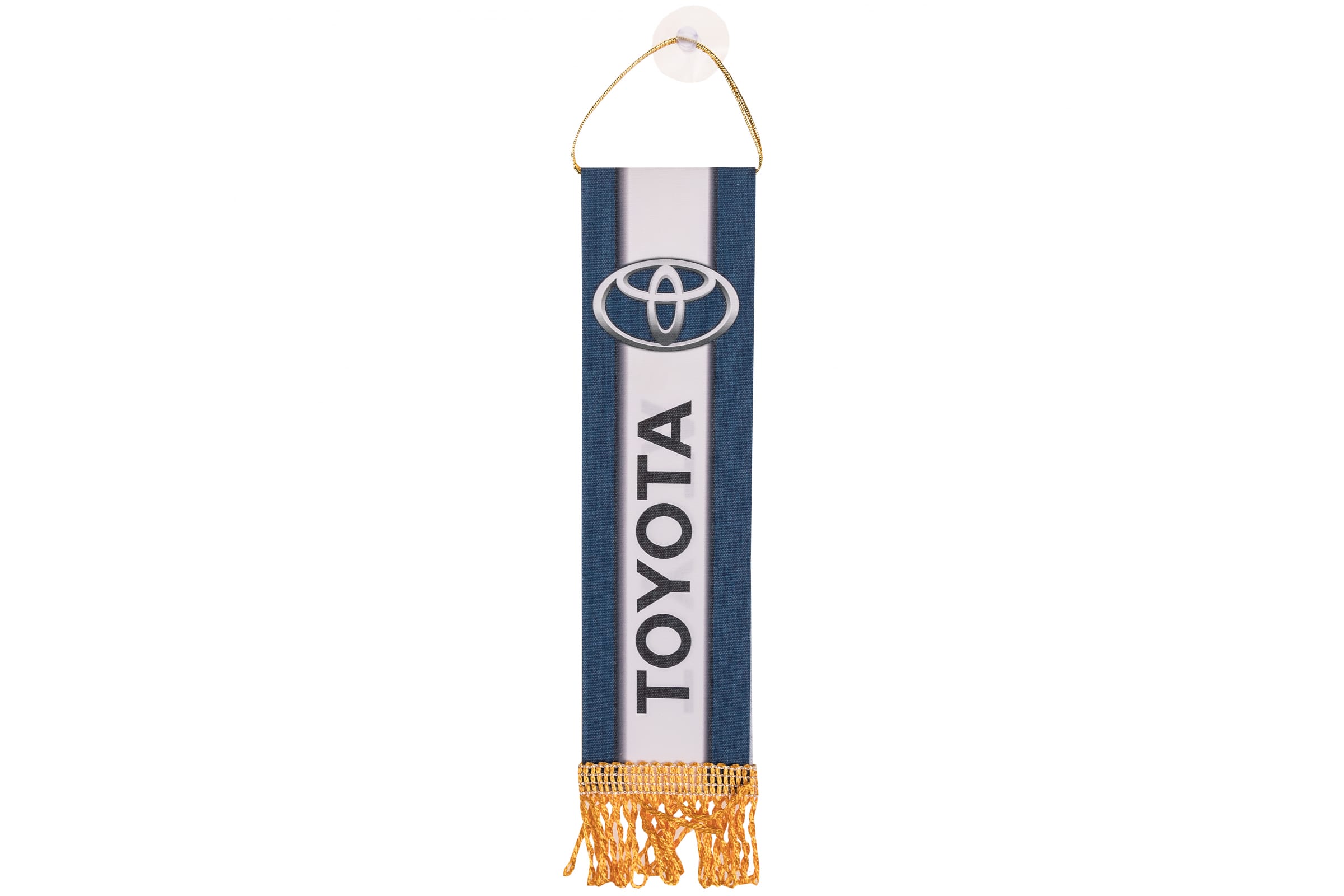  Вымпел прямоугольный "TOYOTA" (55х200) с бахромой, фон синий  (уп. 1 шт.) AUTOSTICKERS
