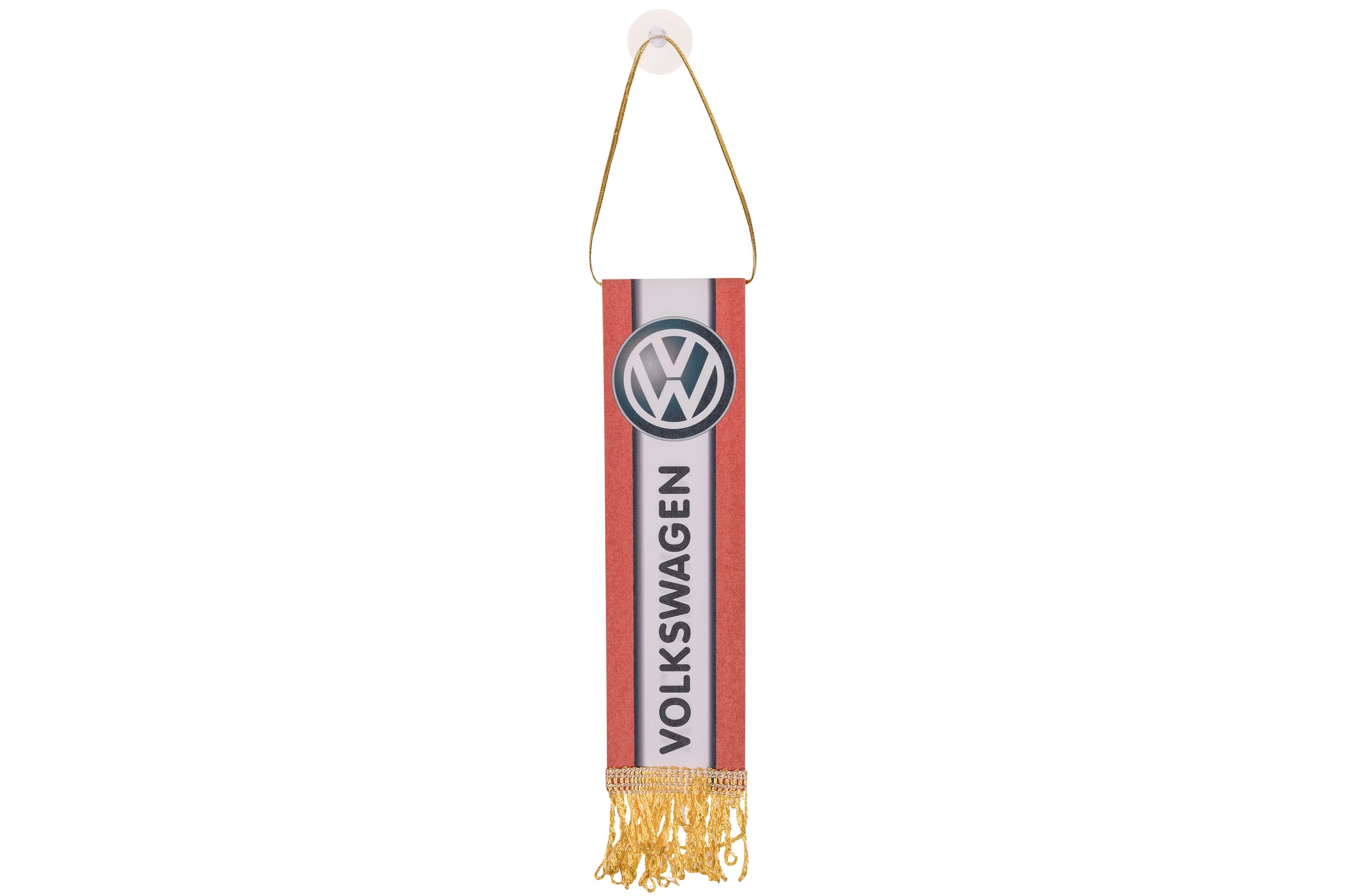 Вымпел прямоугольный "VOLKSWAGEN" (55х200) с бахромой, фон красный  (уп. 1 шт.) AUTOSTICKERS
