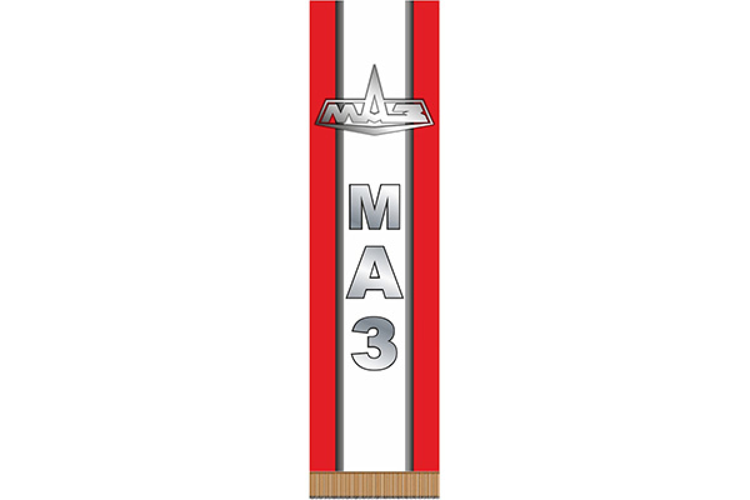  Вымпел прямоугольный "МАЗ" (55х200) с бахромой, фон красный  (уп. 1 шт.) AUTOSTICKERS