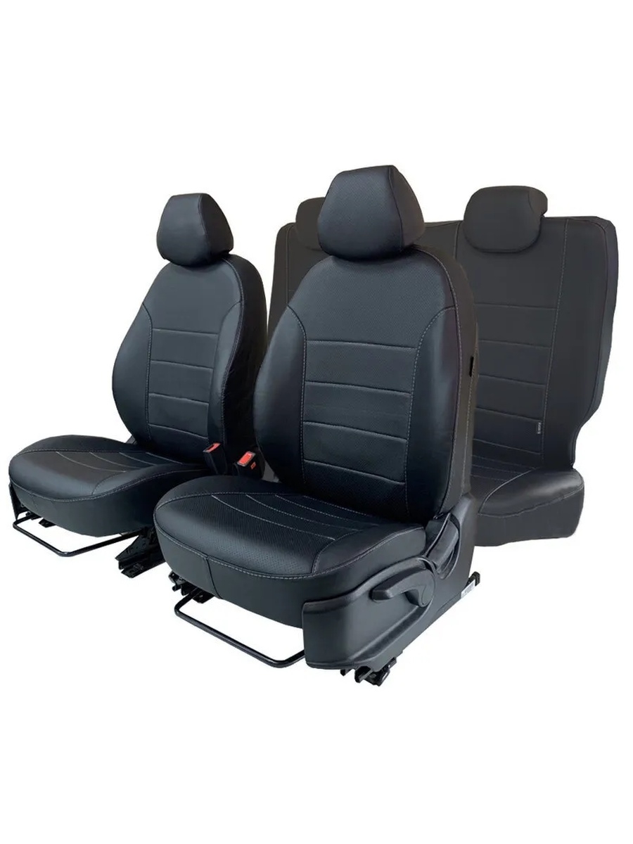 HYUNDAI Чехлы Модельные HYUNDAI CRETA I 2015-2020г Экокожа (Черный) PTV