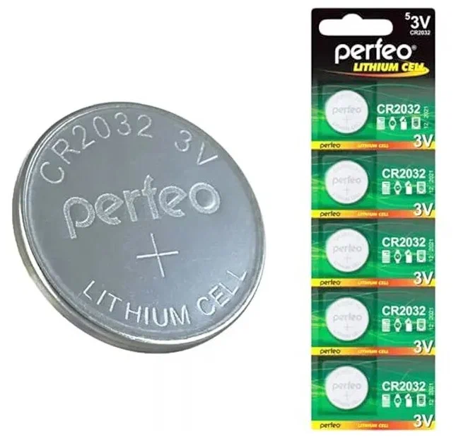 Батарейка CR-2032 Perfeo 5bl Lithium блист. 5штук
