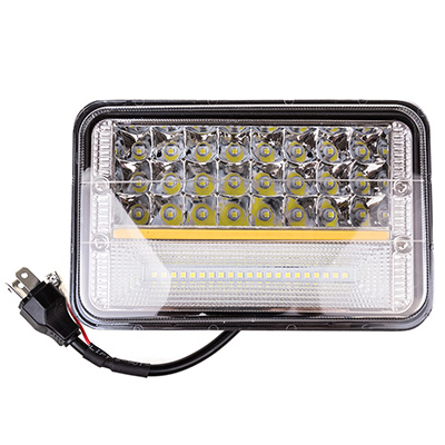  Фара светодиодная "OFF ROAD" (165*115*80мм) прямоугольная, 42 диодов,12V/24V 126W,ближний/дальний свет H4 "SKYWAY"