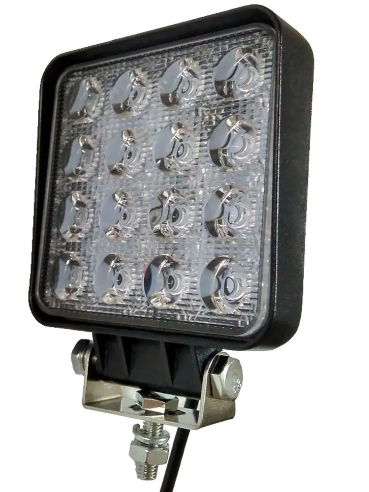  Фара светодиодная H16LED 48W (G0001-20MM) тонкий (12/24W)10.8*10.*2см