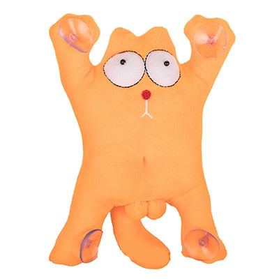  Игрушка Кот на присосках средний Бирюзовый