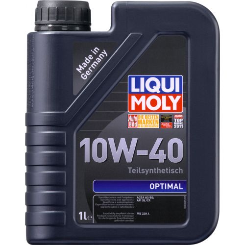 Масло моторное "Liqui moly" optimal sl/cf 10w40 (1л) полусинтетика